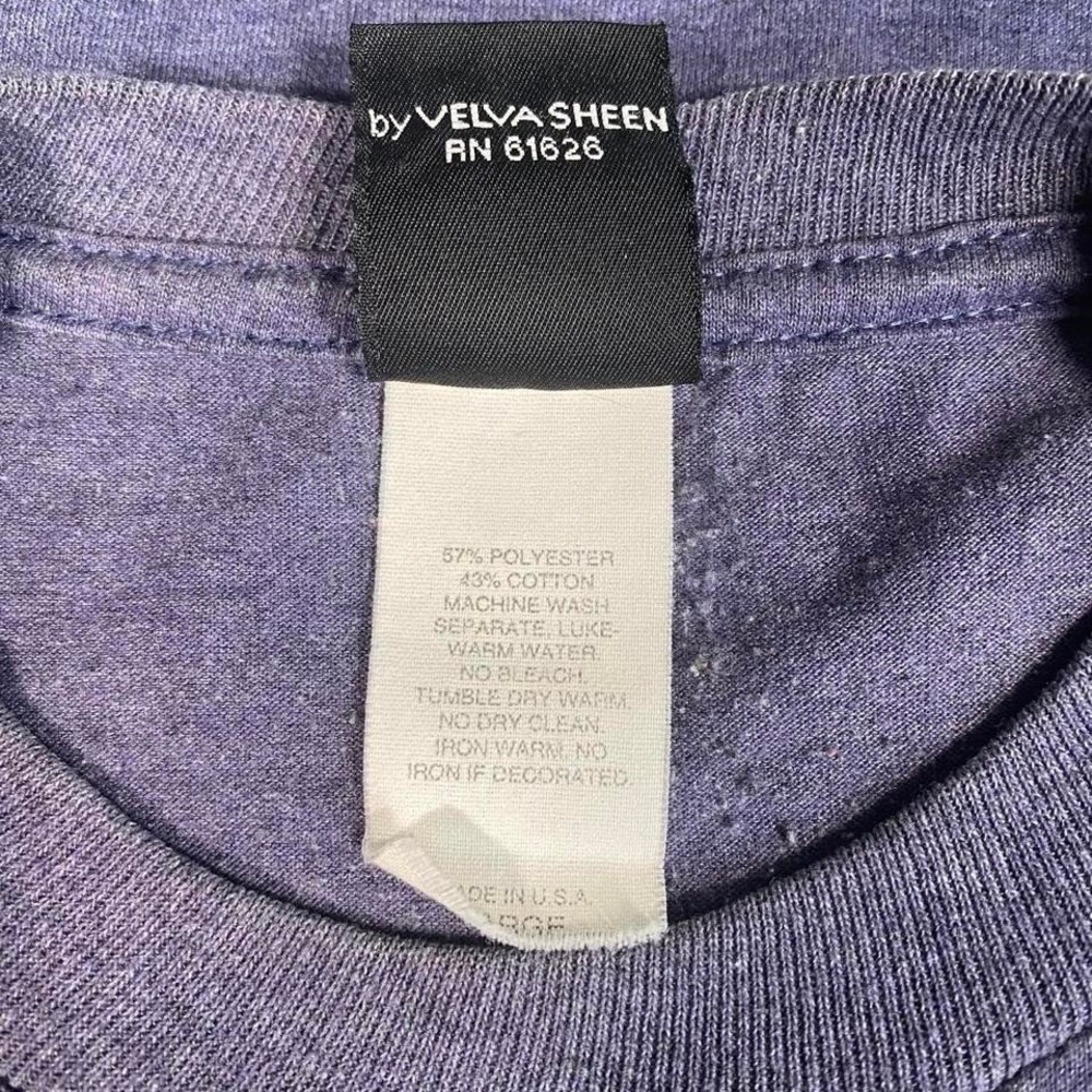Vintage 90s Mickey Mouse T-Shirt Purple Mickey by Velva Sheen | Size Large - Picture 4 of 7
